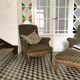 Vintage armchairs and rests feet