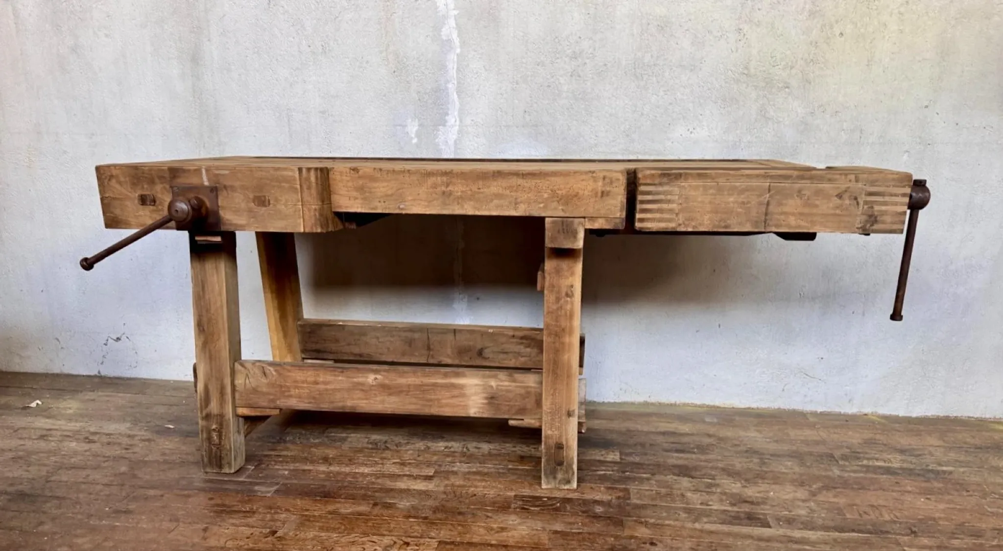 Old small carpenter's workbench from the 1920s.