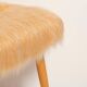 Vintage orange faux fur stool, Denmark, 1960.