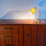 Lampe des années 50 laiton et métal moutarde, superbe