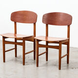 Borge Mogensen Pair of 122 Dining Chairs for Soborg Denmark 1951