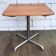 Square bistro table with metal legs