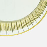 Cristal Arte Italian brass gilded crystal mirror 1960s