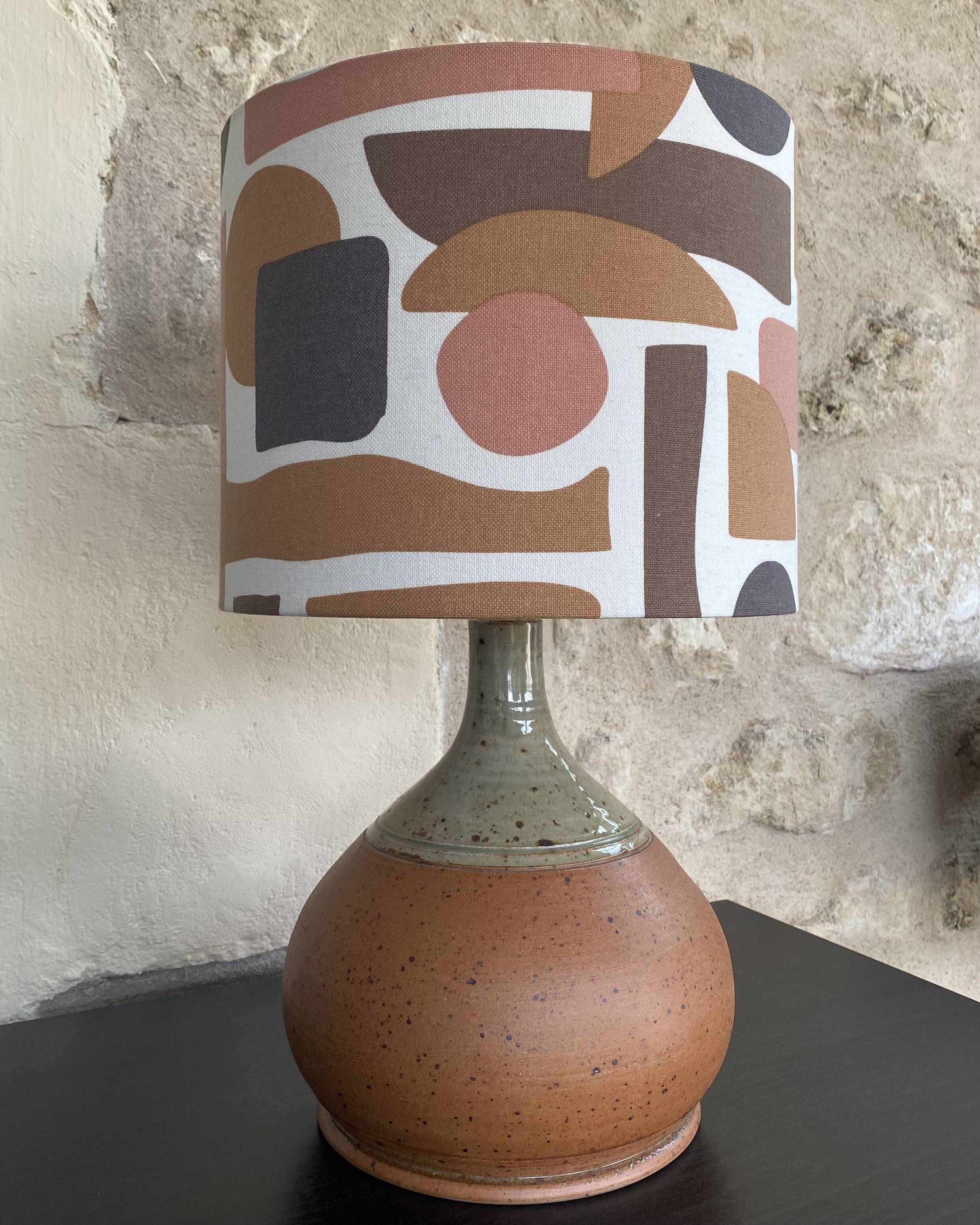Bohemian-style stoneware lamp