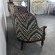 Mahogany banquette sofa in Louis Philippe style.