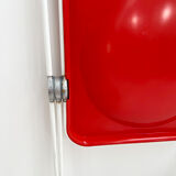 Red and white plia chair by giancarlo piretti for castelli, 1960