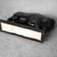 Large porcelain bison figurine, Vintage Mid-Century Nordic Modern Black