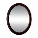 Vintage Oval Mirror Wooden Frame