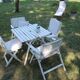 R. Gleizes table armchairs & vintage garden chair set