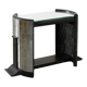 Vintage ebonised oak and mirror mosaic side table