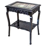 Antique Side Table with Ceramic Top, 1890s