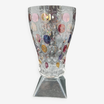 Vase en verre De Bohème Borske Sklo Nemo Pitcher par Max Kannegiesser 1960