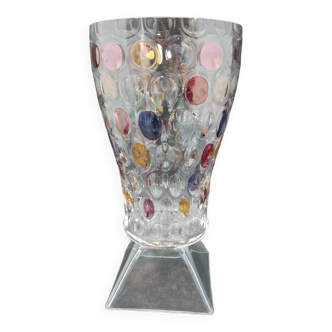 Vase en verre De Bohème Borske Sklo Nemo Pitcher par Max Kannegiesser 1960