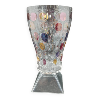 Bohemian Borske Sklo Nemo Pitcher Glass Vase by Max Kannegiesser 1960