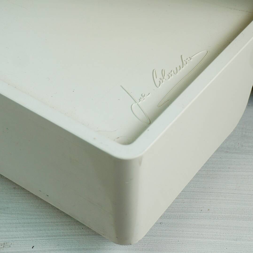 Chariot Boby crème blanche par Joe Colombo pour Bieffeplast Italie