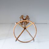 Vintage Curved Bamboo Coat Rack, Italy, 1950s