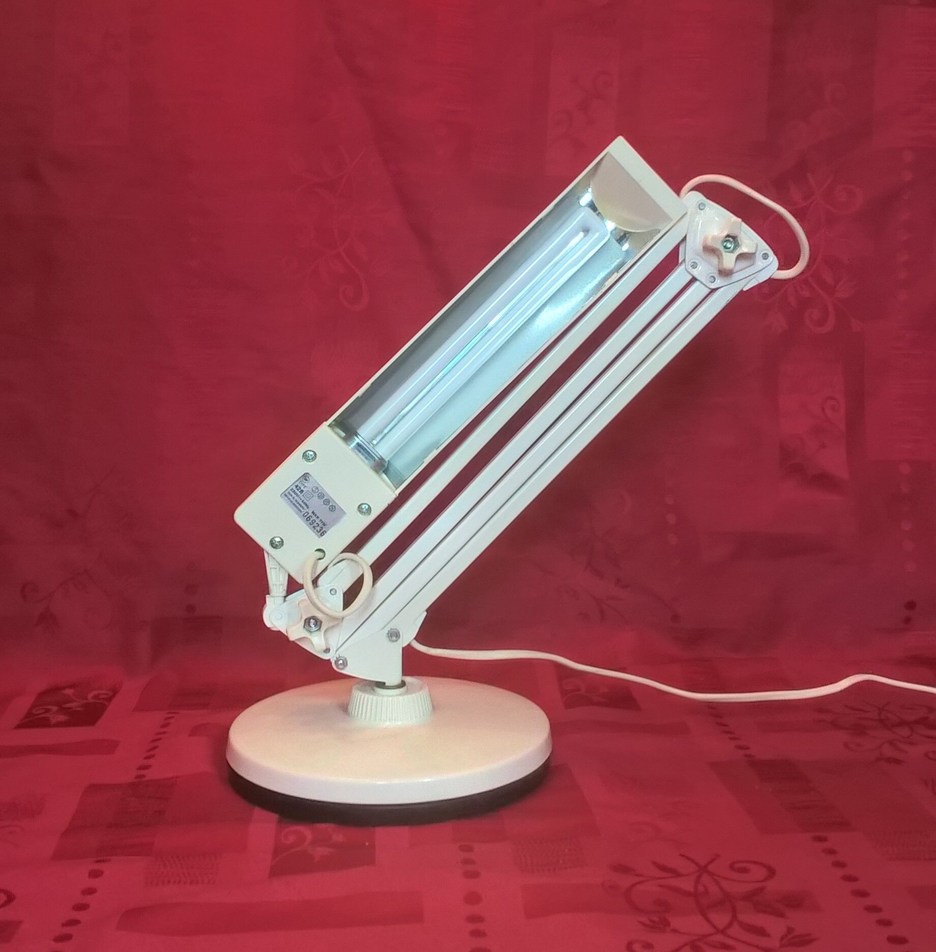 Swedish architect's lamp on vintage stand ~ sp brand ~ 1970s