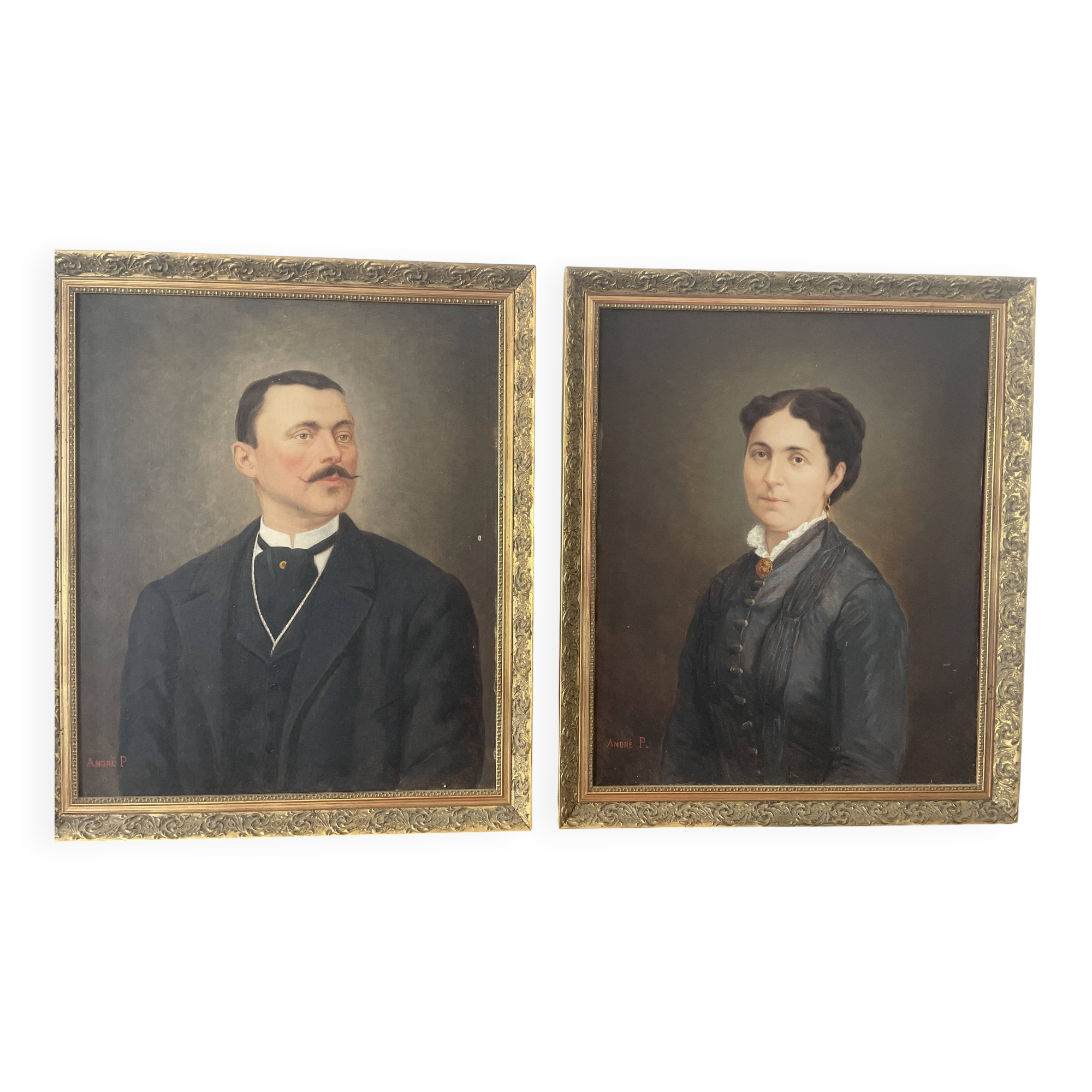 Portraits of notable Provençal couples from the late 19th century.
