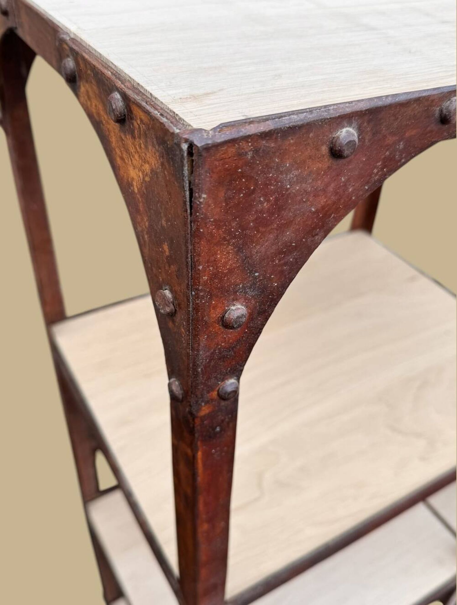 Old industrial shelf, workshop furniture