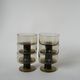 set of 6 smoked glass champagne glasses Design 1970
