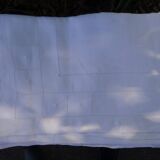 Feathered embroidered linen nape