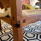 Paire de fauteuils et un repose pied Pierre Chapo 1960