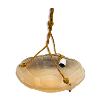 Art Deco glass suspension basin