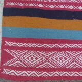 Traditional ethnic carpet multicolored in pure wool 110x60cm