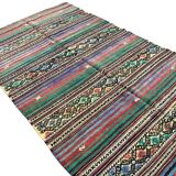 Neutral Turkish Stripe Kilim Rug