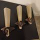 Set of 3 Terzani glass wall lights