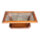 Table basse vintage en bois massif et verre