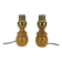 Pair of pine lamps, turned wood, vintage
