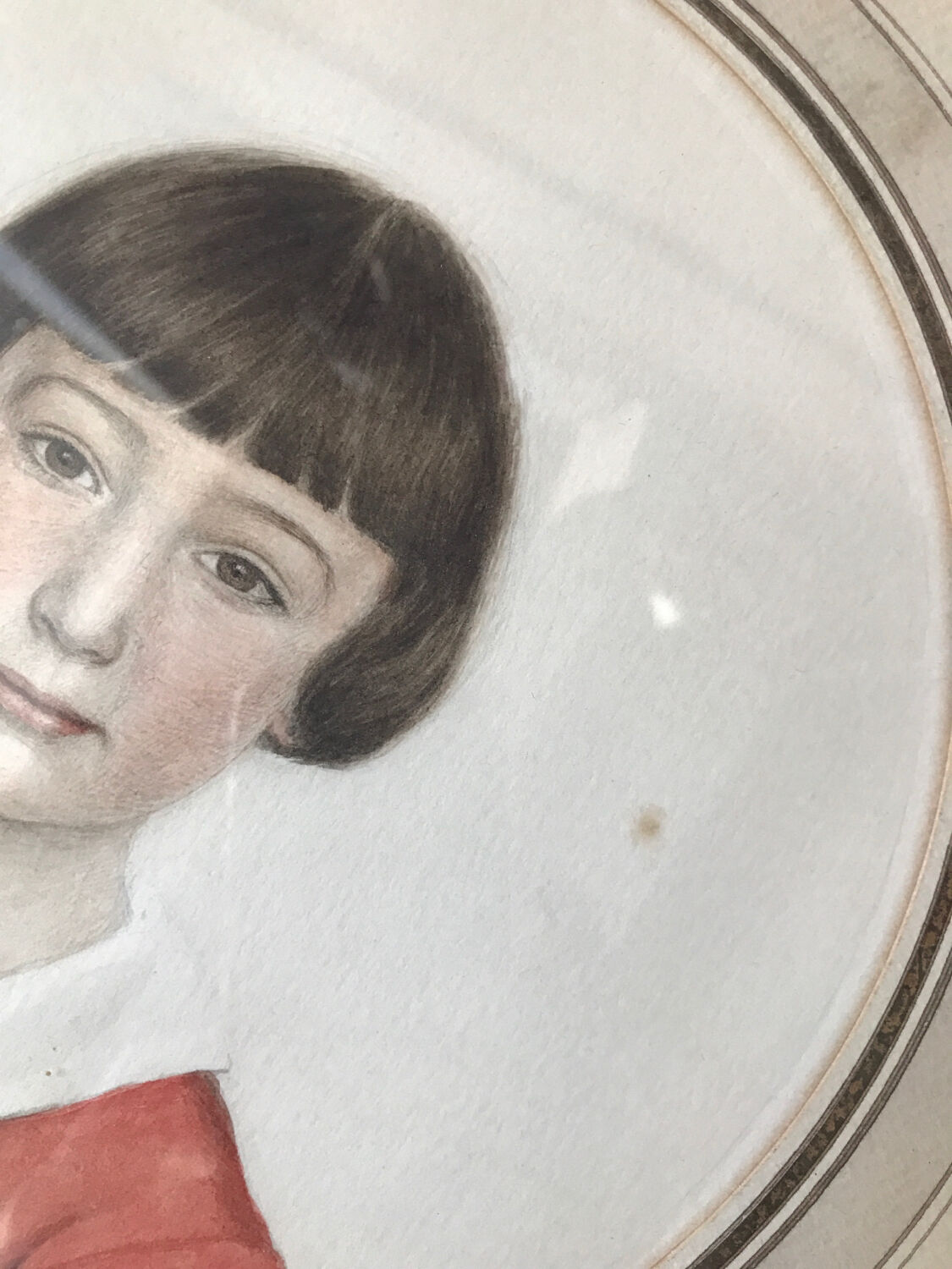 Portrait of a watercolor girl