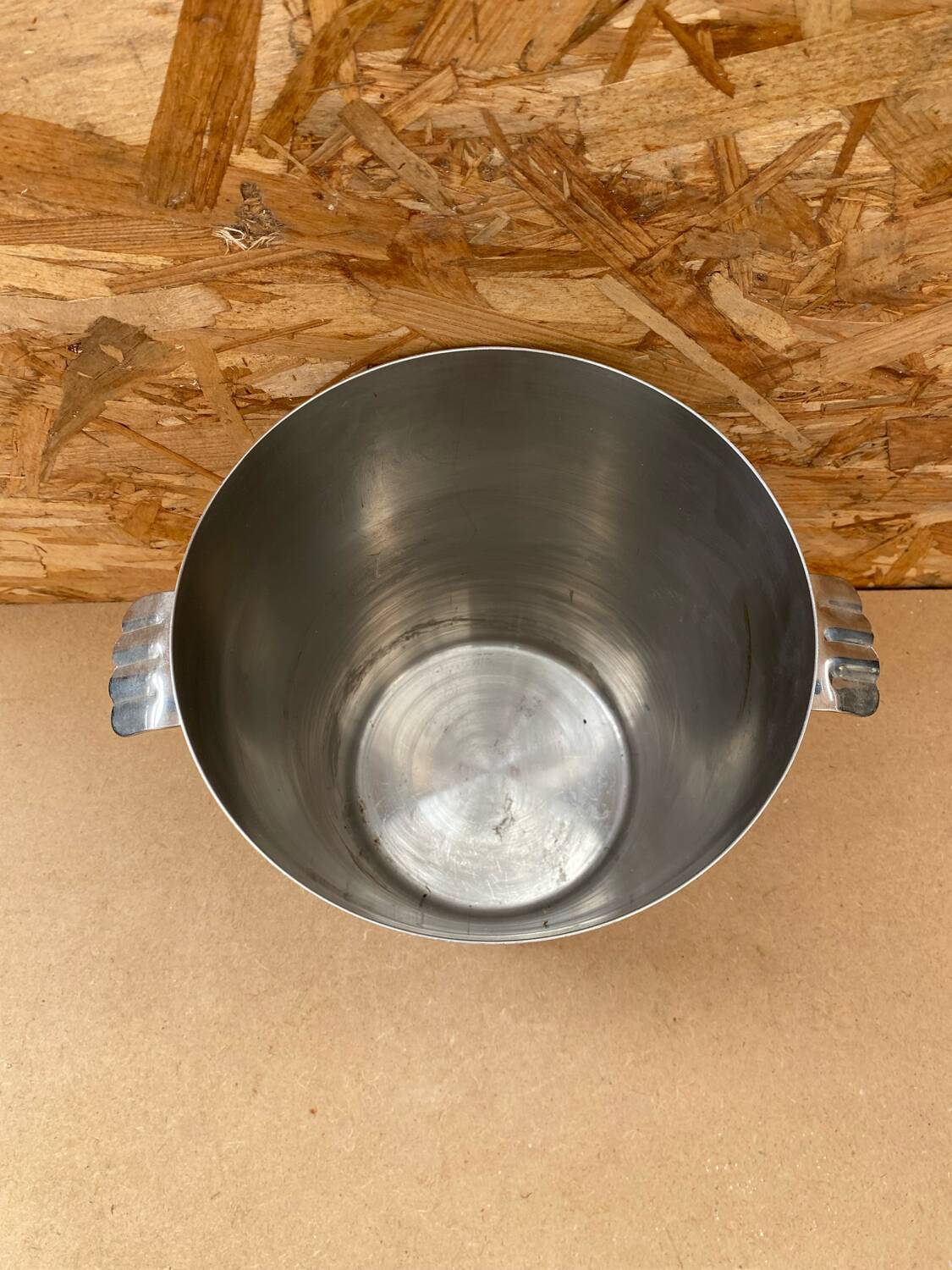 Old Champagne Ice Bucket Rémy LETANG Stainless Steel France Vintage