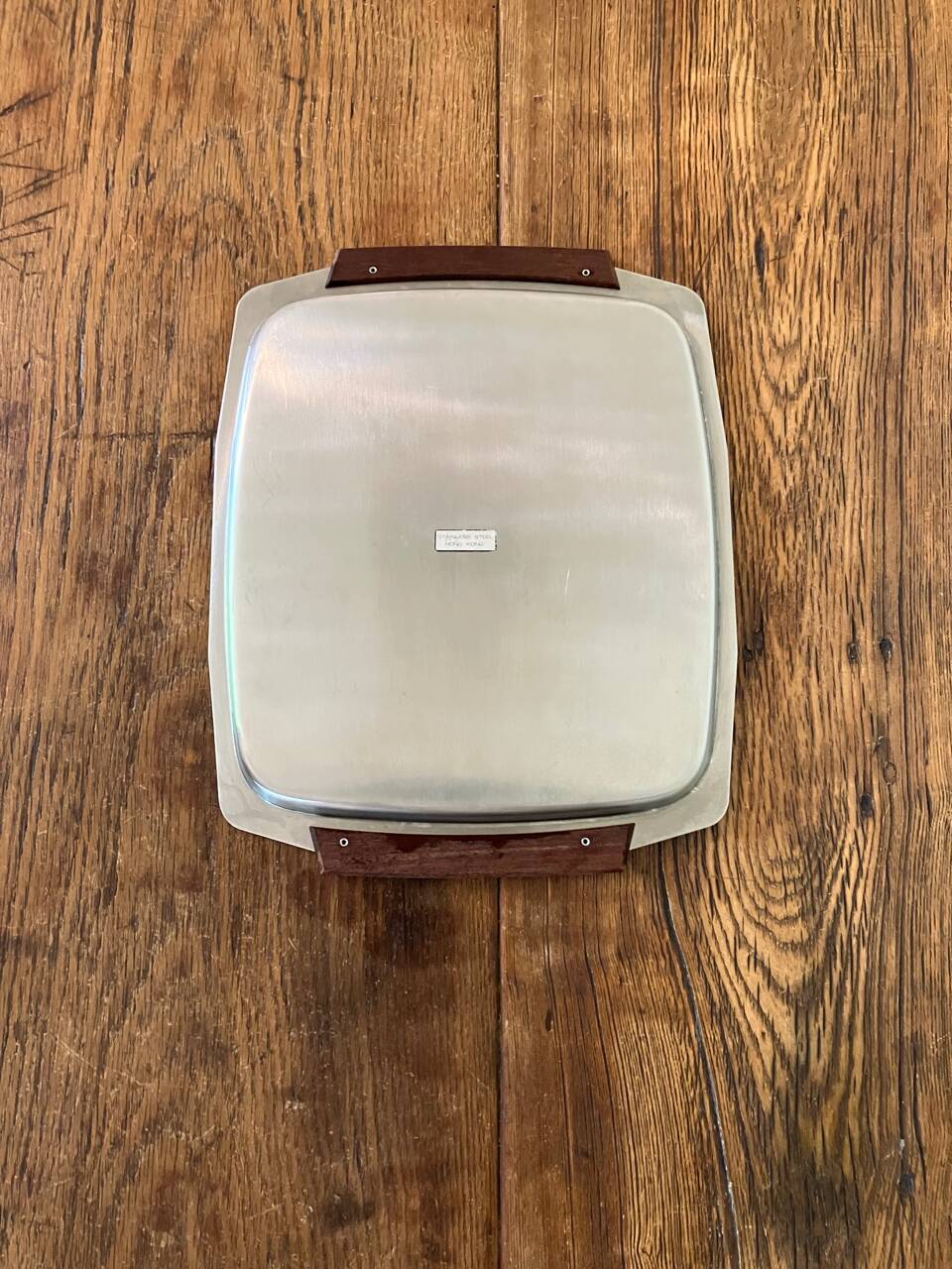 Vintage stainless steel tray Made in Hong Kong