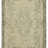 Hand-knotted turkish beige rug 190 cm x 293 cm