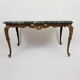 Table basse en marbre vert et bronze style Louis XV