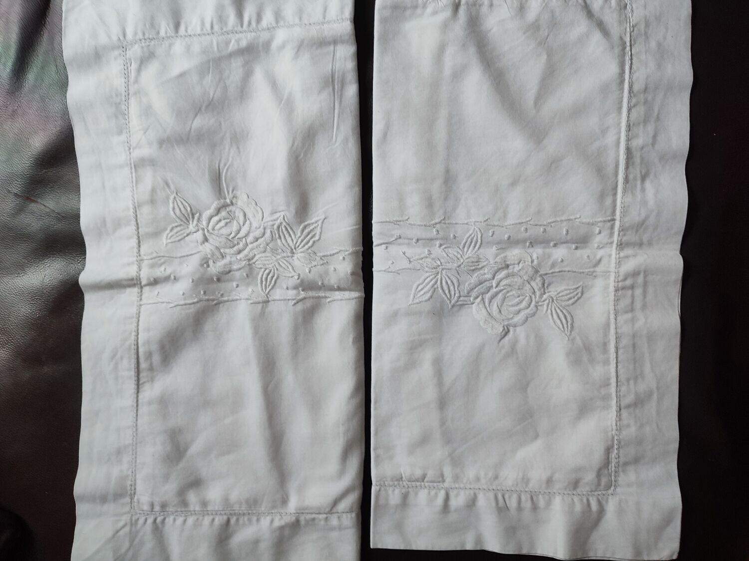 2 white embroidered cushion covers from Nimbus