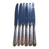 Christofle -Lot de 6 Grands Couteaux de Table - Modèle America par Luc Lane
