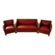 Leather and wood lounge from the 1950s.