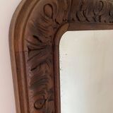 Louis Philippe mirror with wooden pediment 19th century