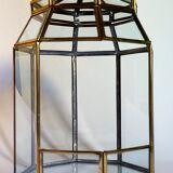 Indoor greenhouse-terrarium in brass