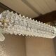 50' brass and glass chandelier