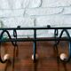 Coat rack/wrought iron hat holder
