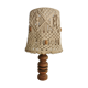Lampe macramé vintage pied bois