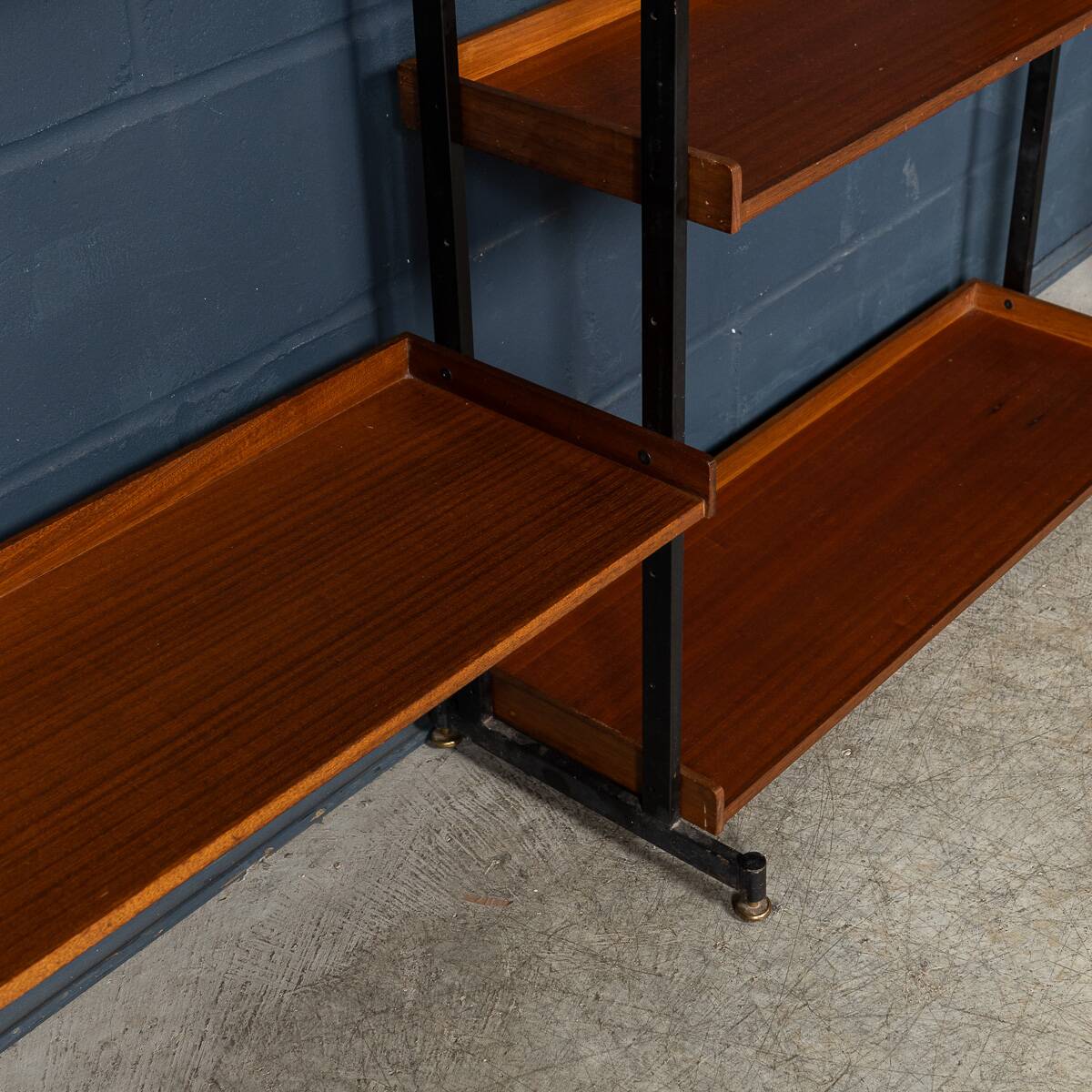 Vintage 20thc italian modular teak wall cabinet c.1960