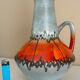 Enameled ceramic pitcher vase, Carstens West Germany, 60s/70s design