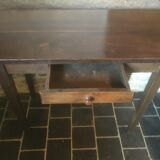Table d'appoint avec tiroir en chêne