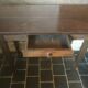 Side table with drawer in oak