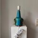 Vintage ceramic table lamp with turquoise glaze by Einar Johansen for Søholm, 1960s